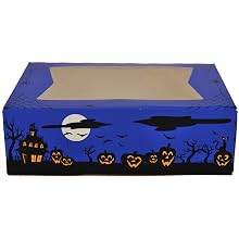 Southern Champion Tray 2470 Paperboard Halloween Design Print Window Bakery Box, 8" Length x 5-3/4" Width x 2-1/2" Height (Case of 200)
