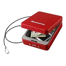 SentrySafe P005CR 0.05 Cubic Foot Combination Compact Safe, Red