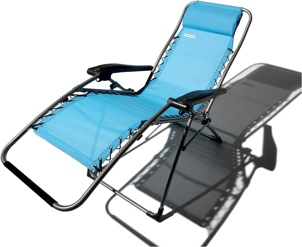 Strathwood Basics AntiGravity Adjustable Recliner Chair, Caribbean