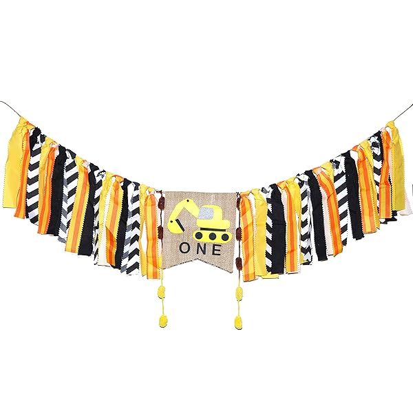 Construction High Chair Banner Party Supplies Construction Zone