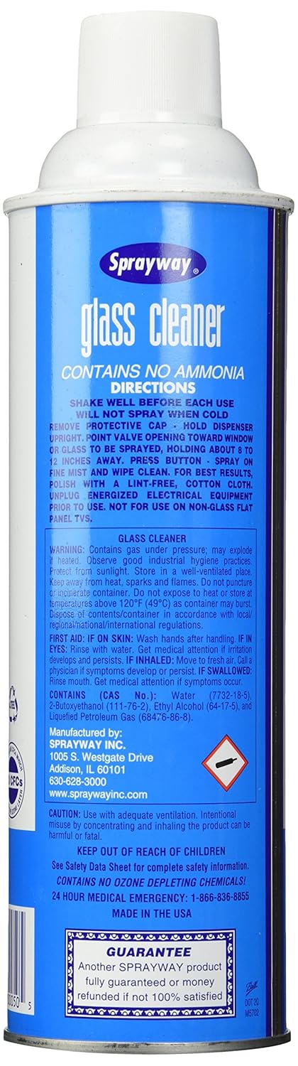 Amazon.com: Sprayway Glass Cleaner Aerosol Spray, 19 oz: Health ...
