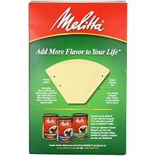 Melitta Cone Coffee Filters, Natural Brown, No. 4, 100-Count Filters (Pack of 6)