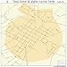 Huge Street & Road Map of Iva, South Carolina SC - Printed poster size wall atlas of your home town