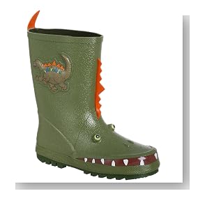 Kidorable Toddler Little Kid Dinosaur Rain Boot Green Little Kid