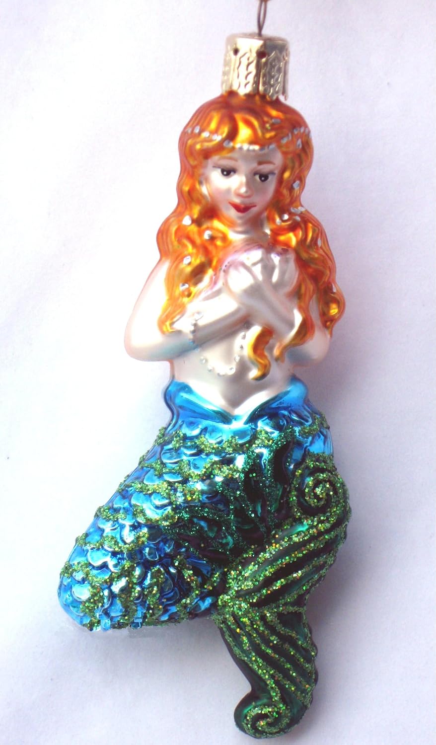 Blown Glass Mermaid Ornament