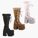 CAMEL-311, 5 Faux Suede Knee Boot in 3 Colors, Demonia by Pleaser USA