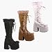 CAMEL-311, 5 Faux Suede Knee Boot, Demonia by Pleaser USA