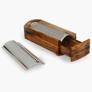 Acacia Cheese Grater and Shredder in Lacquer by Enrico