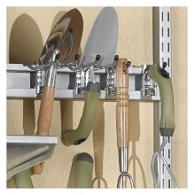 Triton Products 1710 Storability Combination Rail Kit 31-Inch W Gray Epoxy Coated Steel with 6 Heavy-Duty Assorted Rail Hooks