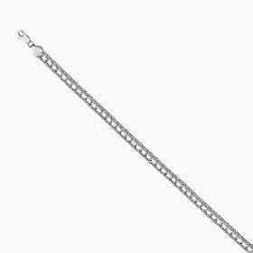 14K White Gold Multiheart Bracelet
