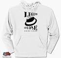 LEGENDS NEVER DIE michael jackson Hooded Sweatshirt White L