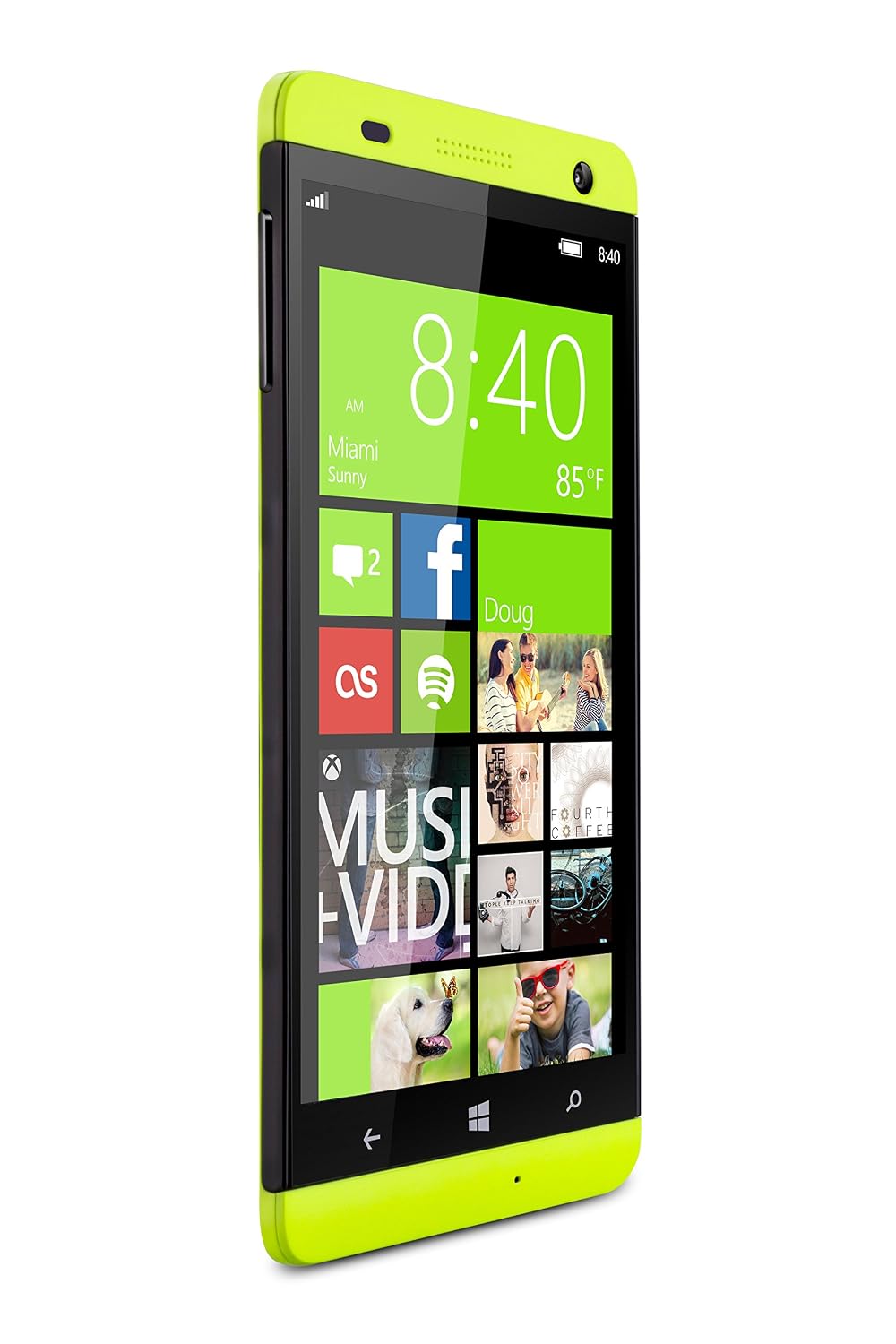 BLU Win HD 5-Inch Windows Phone 8.1, 8MP Camera Unlocked Cell Phones - Yellow