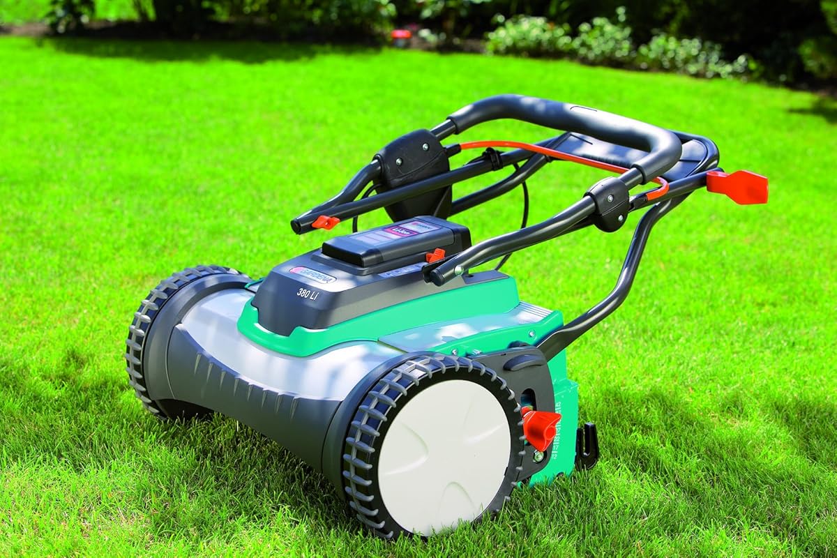 Gardena 4025U 15Inch 25Volt 3.2 amp LithiumIon Cordless Push Reel Lawn Mower Gardena 4025U 15Inch 25Volt 3.2 amp LithiumIon Cordless Push Reel Lawn Mower