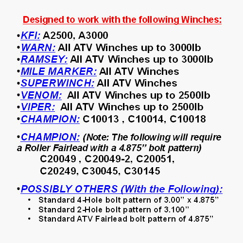 aatv wiinch mount auto 20072009 CanAm Renegade KFI Winch Mount