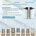 Isingo 2 Pack Combi 360°Glass HEPA+Activated Carbon Filter 
