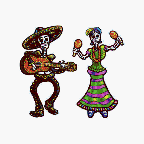 Beistle - 00921 - Jointed Day Of The Dead Skeletons- Pack of 12