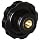 DimcoGray Black Phenolic Fluted Torque Knob Female, Brass Insert: 3/8-16" Thread x 5/8" Depth, 2-3/8" Diameter x 1-9/32" Height x 1-1/4" Hub Dia x 5/8' Hub Length  (Pack of 10)