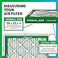 Filterbuy 20x25x4 Air Filter Dust Defense Replacement 