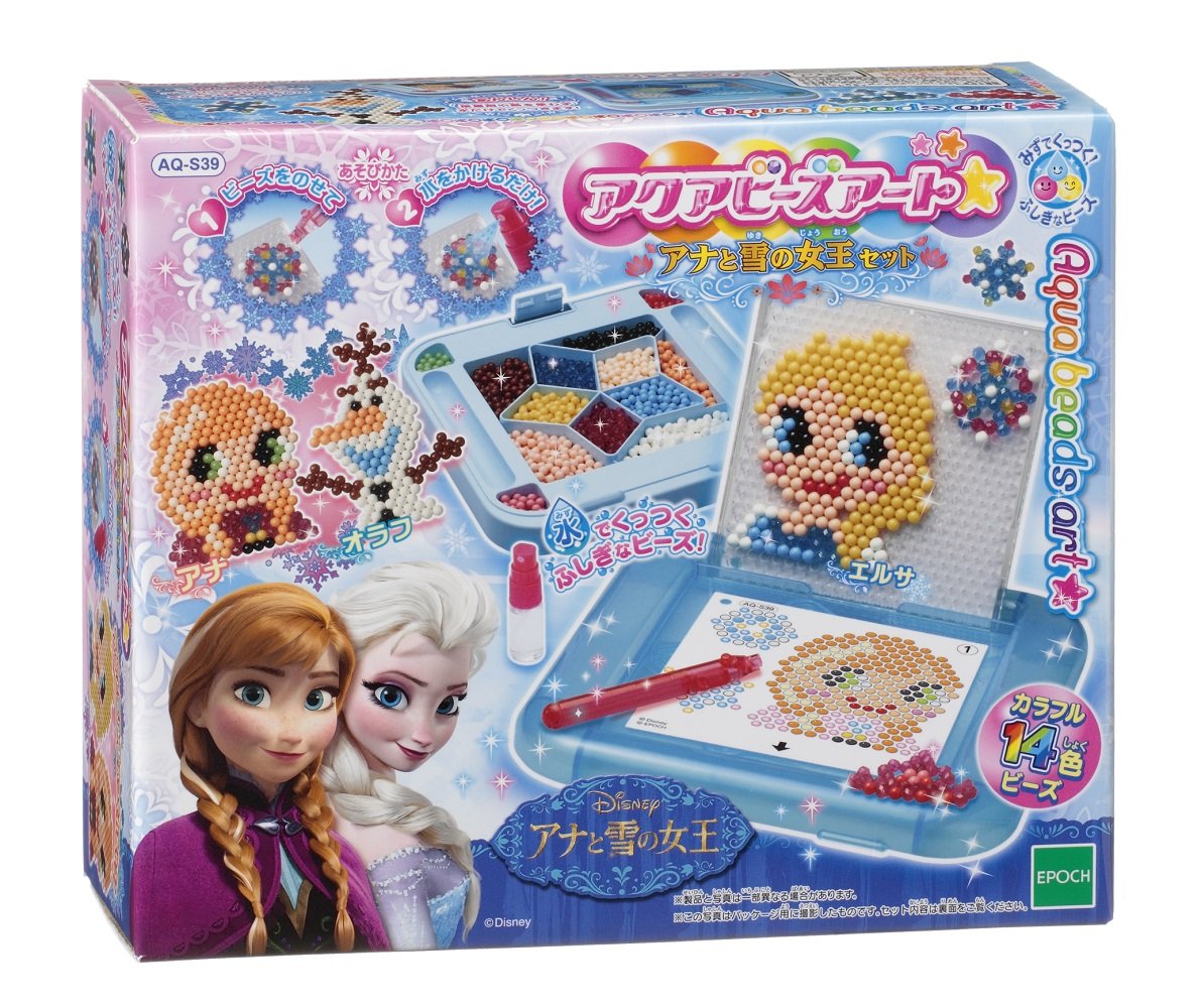 NEW Disney FROZEN Aqua Beads Art Kit ANNA ELSA OLAF / EPOCH From JAPAN
