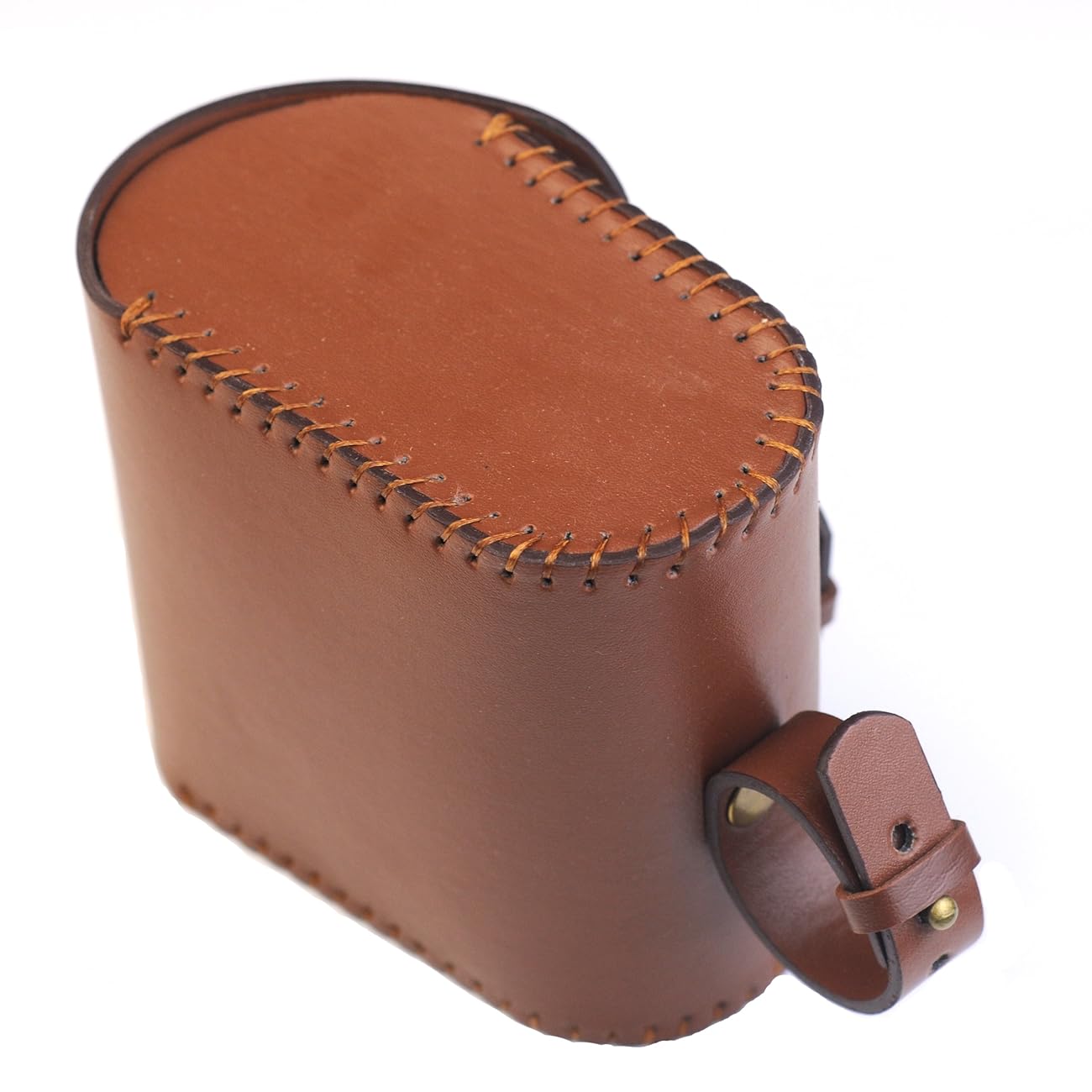 Mountain Bike Vintage Hardness PU Saddle Bag Brown