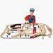Melissa & Doug Deluxe Wooden Railway Set