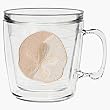 Sand Dollar 12 oz Insulated Coffee Mug, Clear