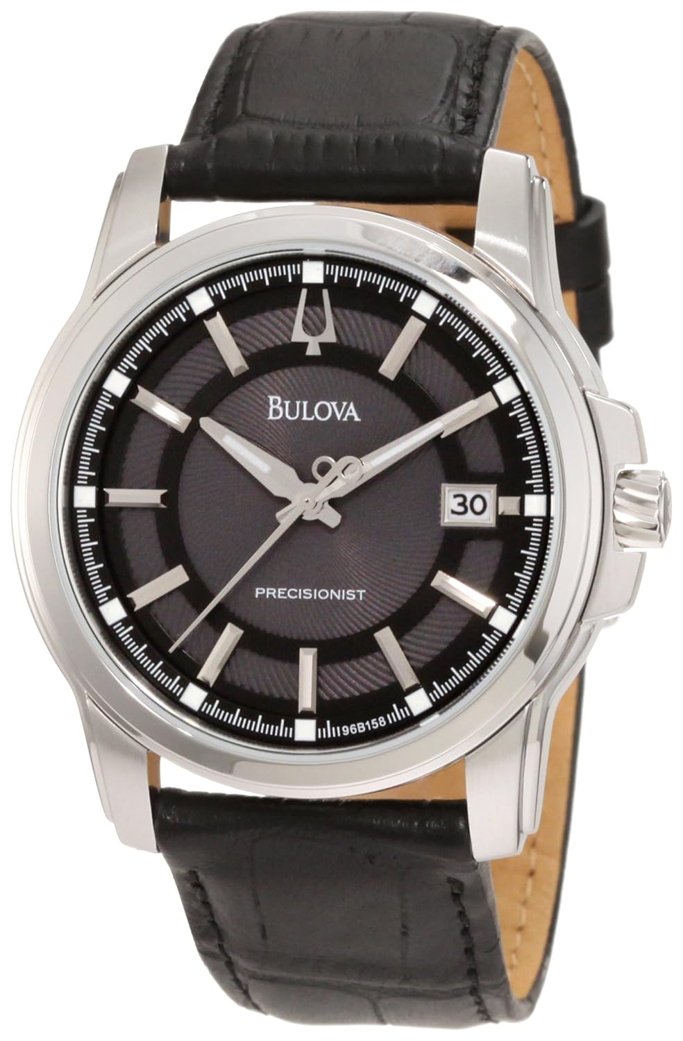 Bulova Men's 96B158 Precisionist Leather Strap Watch NEW eBay