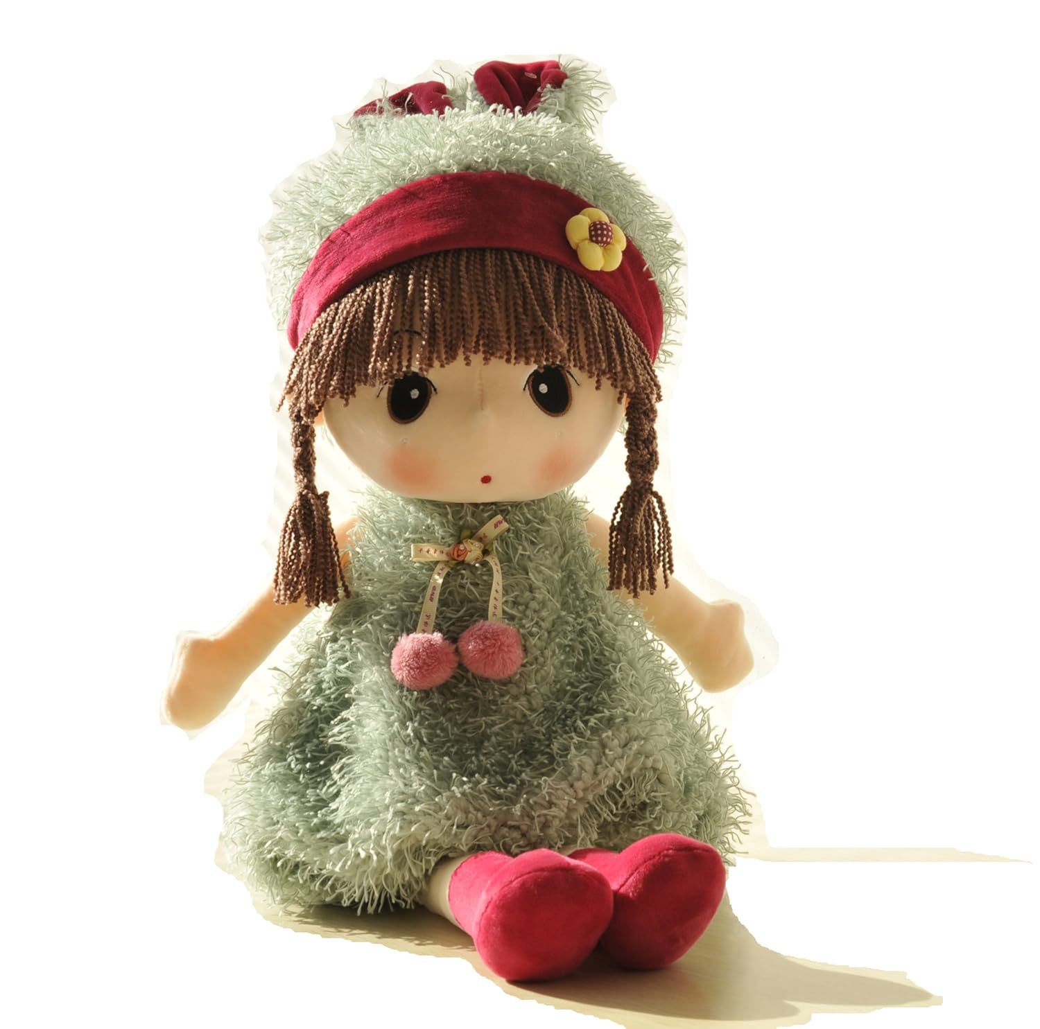 hwd lovely huggable 17 inch stuffed plush girl toy doll.