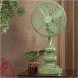 Cirque Tabletop Fan in Sage Green by Deco Breeze