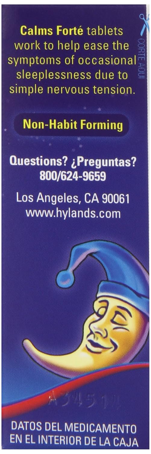 Amazon.com: Hyland's Calms Forte Sleep Aid Tablets, Natural Stress ... Amazon.com: Hyland's Calms Forte Sleep Aid Tablets, Natural Stress ...