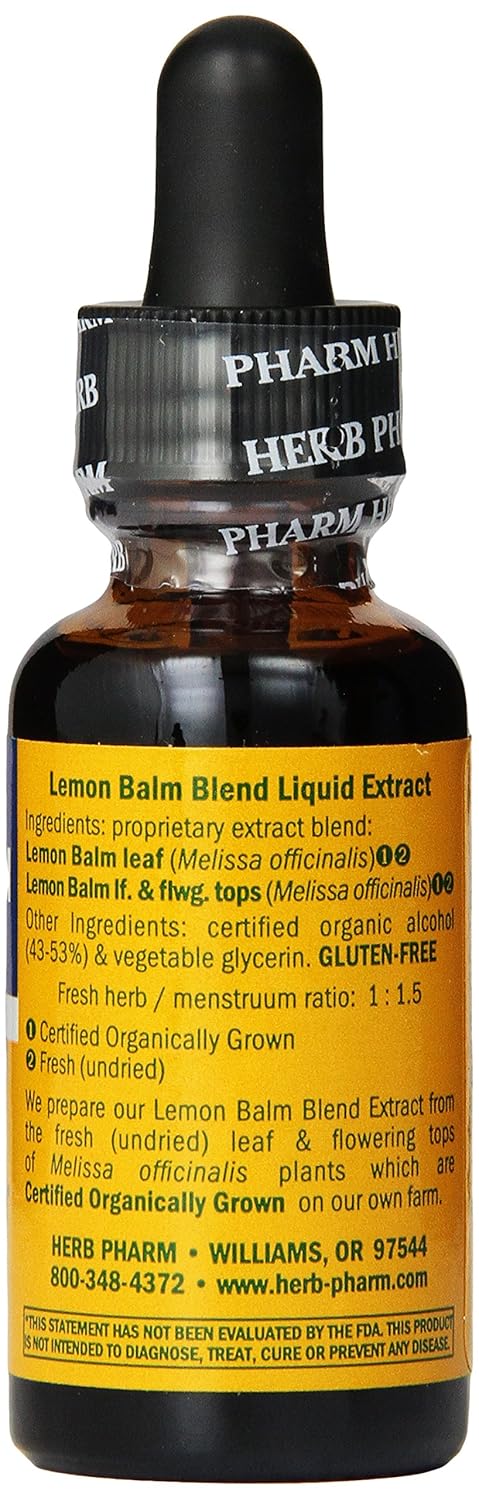 Amazon.com: Herb Pharm Lemon Balm Blend Extract for Calming ...