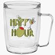 Happy Hour 18 oz Insulated Coffee Mug, Clear