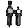 Parker 07H Standard Series Two-Unit Combo Compressed Air Filter/Regulator/Lubricator, NPT