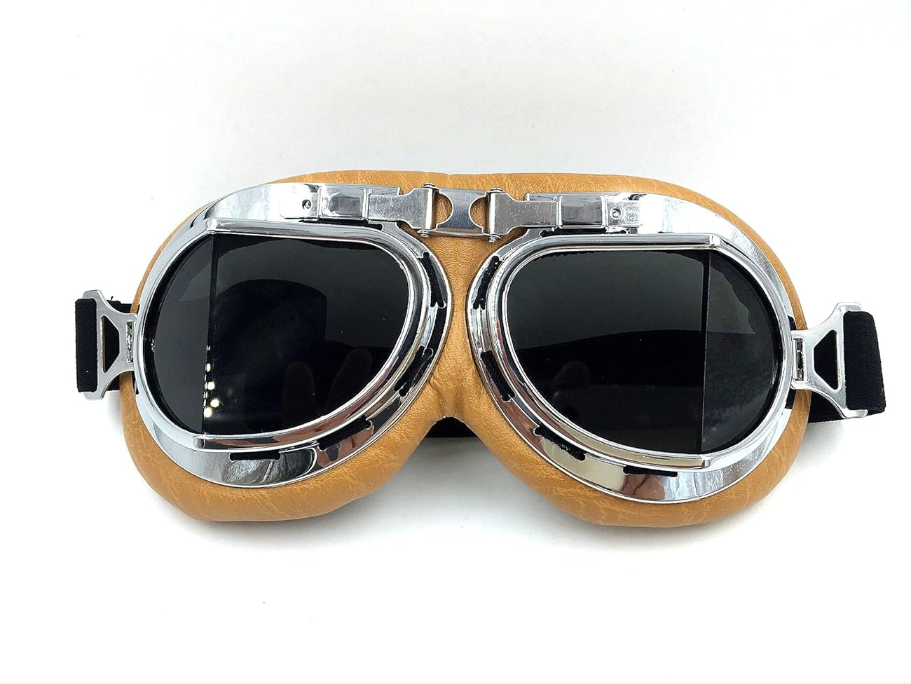 Vintage Aviator Pilot Goggles for Cruiser Chopper Motorcycle Scooter