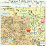 Huge Street & Road Map of Auburn Hills, Michigan MI - Printed poster size wall atlas of your home to