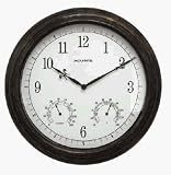 Chaney Instruments Acu-Rite 50378 Aged Bronze Combo Clock