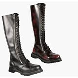 MACHINIST-20, Burgandy or Black Leather Plaform Calf Boot by Demonia by Shoes EHH