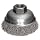 Weiler Wire Cup Brush, Threaded Hole, Stainless Steel 302, Crimped Wire