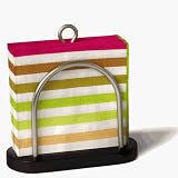 Sierra Pantry Napkin Holder in Black and Satin Nickel by Spectrum