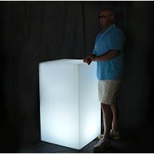 Fortune TSL-80W Table Skirt 80 LED Light, 11-1/2" Diameter x 6" Height, White