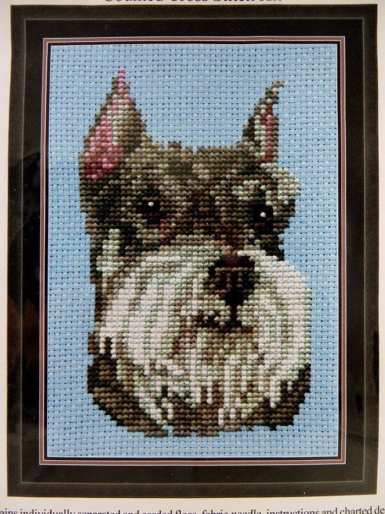 Amazon.com: Pegasus Originals Miniature Schnauzer Counted Cross ...