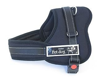 【クリックで詳細表示】犬用 胴輪 ハーネス やわらか クッション 咳きこみ 軽減 丈夫で 長持ち S サイズ 黒： ペット用品
