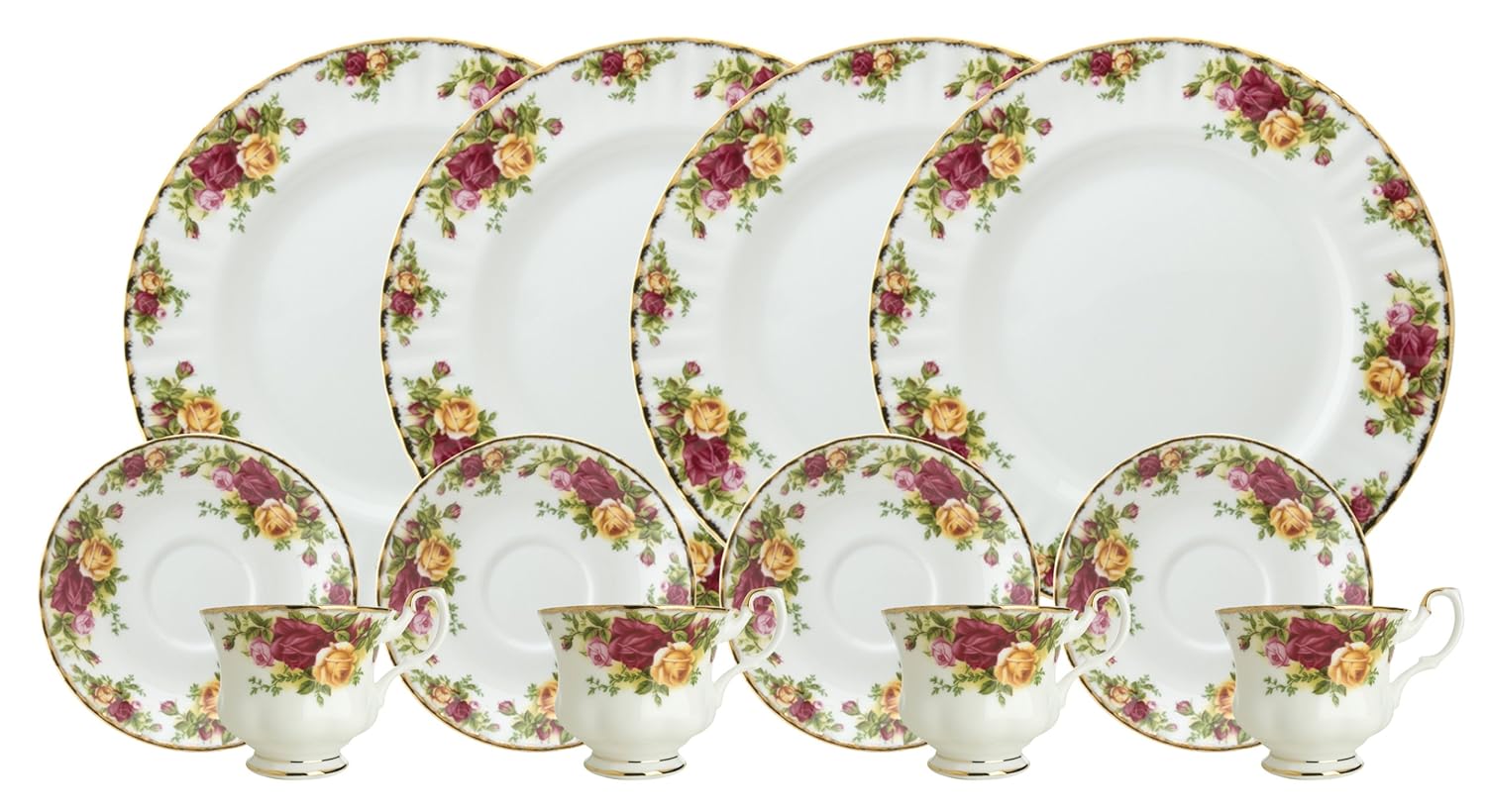 Royal DoultonRoyal Albert Old Country Roses 12Piece Set, Service for 4 , New, eBay
