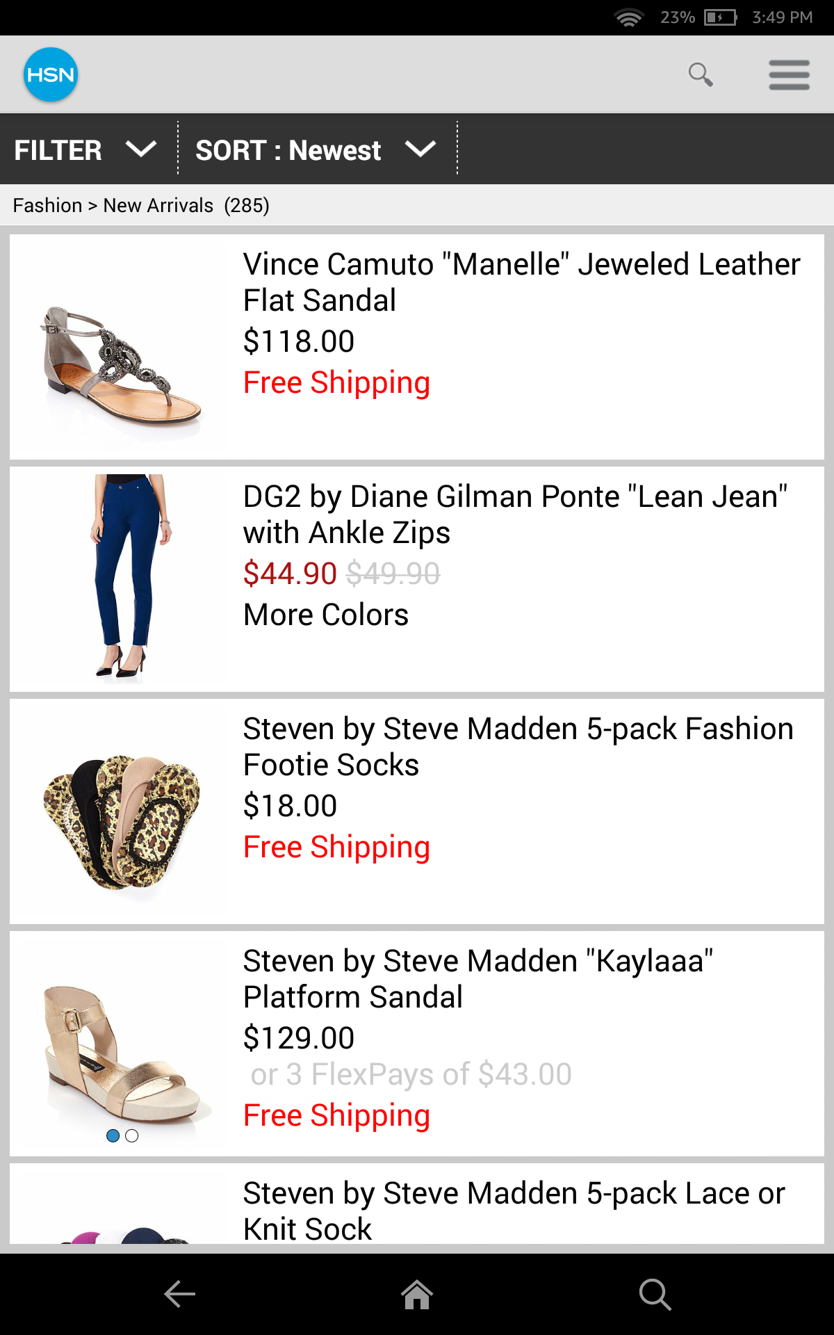 HSN Tablet Shop App Appstore for Android
