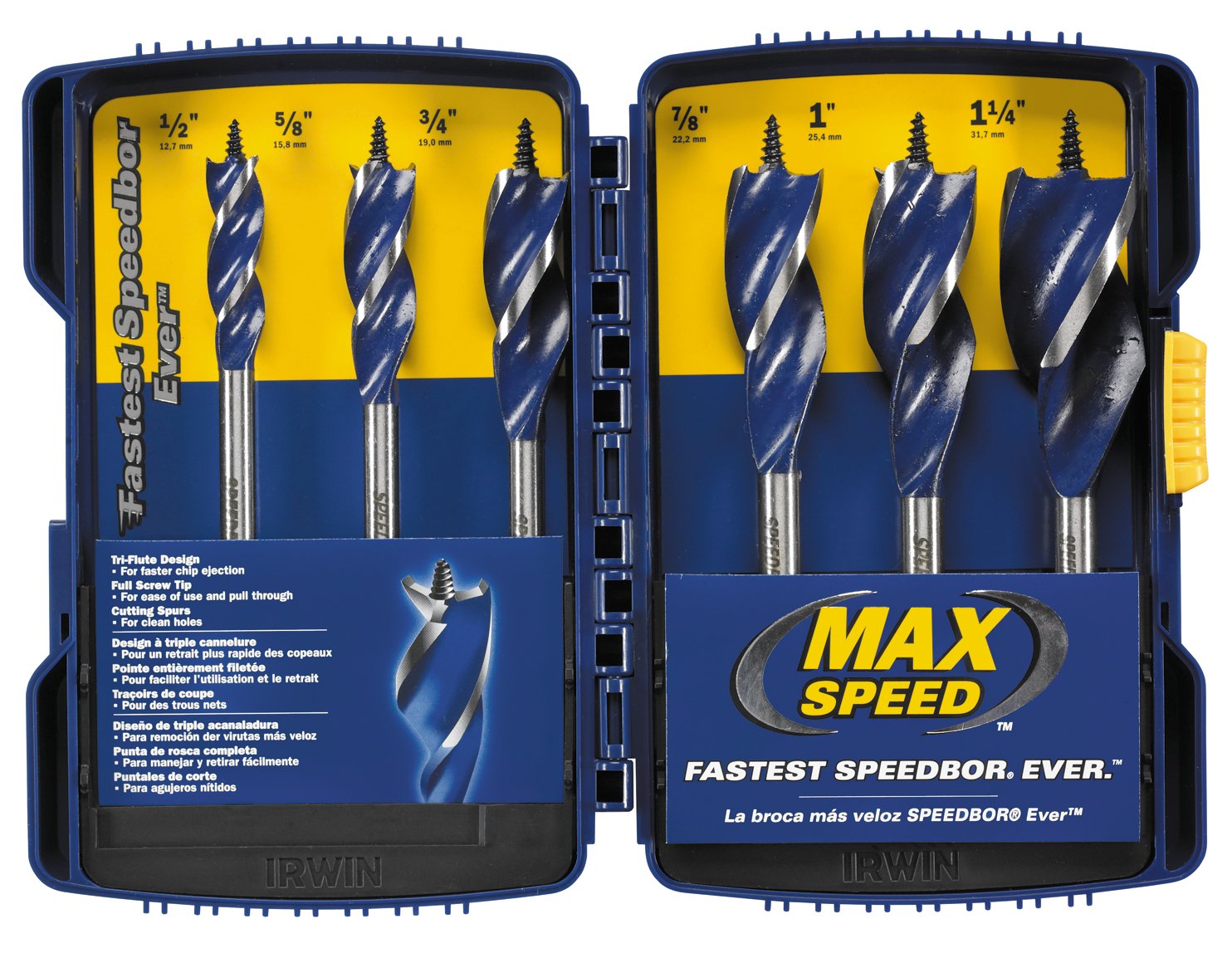 IRWIN Tools Speedbor Max Spade Bit Set, 6Piece (3041006) , New, Free