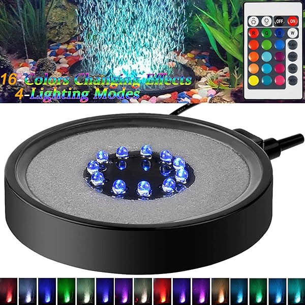 Aquarium Bubble Led Lights Rgbw Topbry Remote Controlled Air