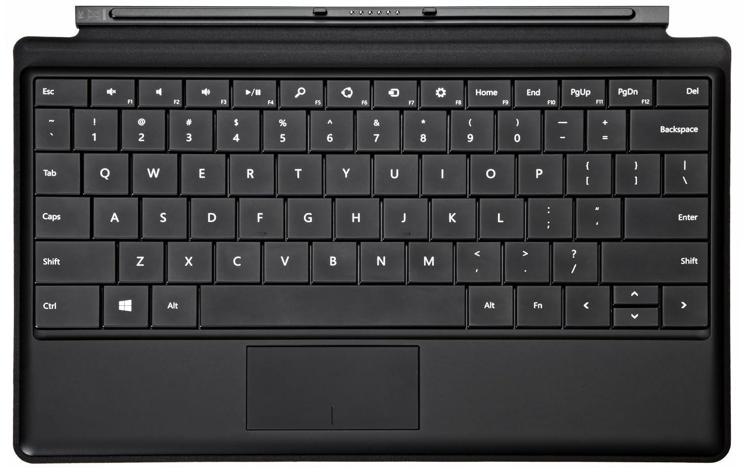 Black Type Cover for Microsoft Surface