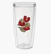 Anthuriam Flower 16 oz Insulated Beverage Tumbler, Clear