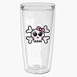 Girly Skull (Bright Eyes) 16 oz Insulated Beverage Tumbler, Clear