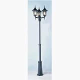 Valencia Black Triple Head Lamp Post 2.7 Metre